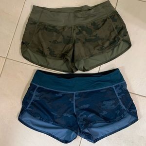 Lululemon 🦄 print camo speed shorts sz 8
